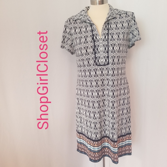 Max Studio Dress...Navy/White...Sz M